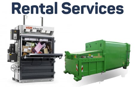 Waste balers and compactors for rent